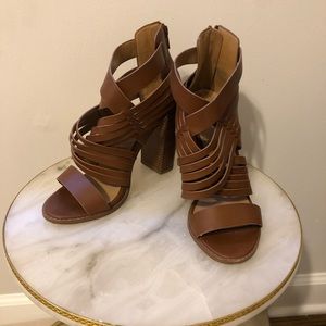 Like new Aldo Brown block heel sandals